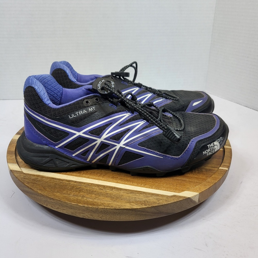 The North Face Ultra MT‎ Trail Shoes Women 6 Black Purple Good Vibram Gorpcore